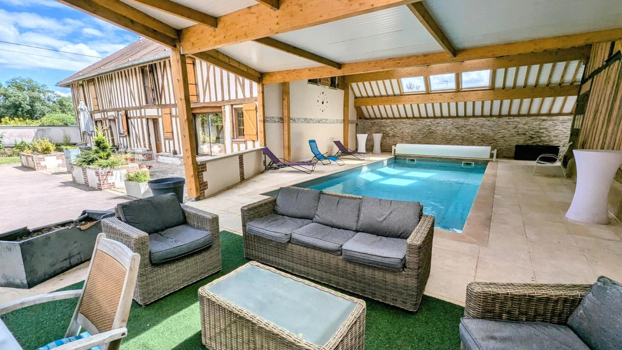 Maison Calme 14 Personnes, Piscine, Jardin Et Parking Buchères المظهر الخارجي الصورة